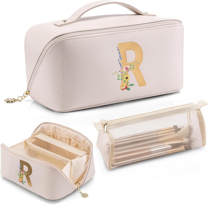 Personalized Initial Makeup Organizer for Her Birthday