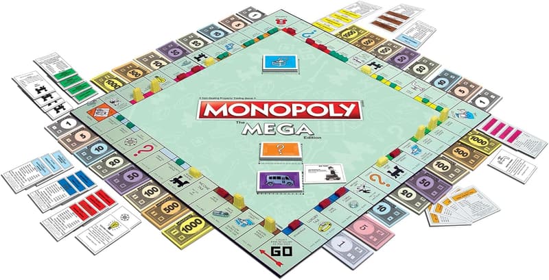 Monopoly Mega Edition - Fast-Paced Board Game for 2-8 Players
