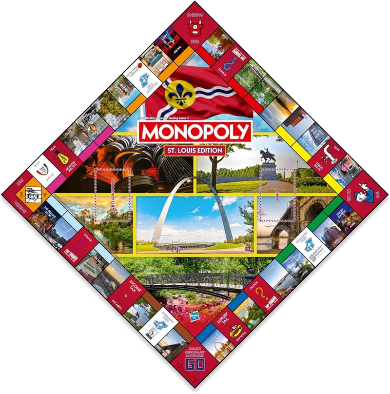 St. Louis Monopoly Board Game for 2-6 Players, Ages 8+
