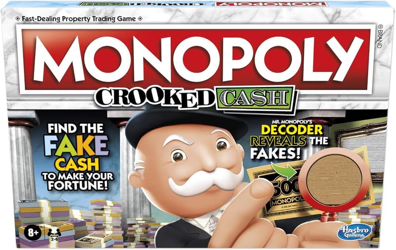 Monopoly Crooked Cash Board Game for Families, Ages 8+