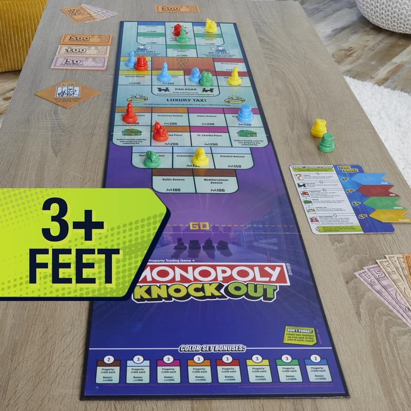 Monopoly Knockout Board Game for 2-8 Players | Ages 8+