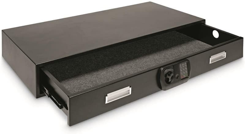 XXL Under Bed Safe for Firearms & Valuables – Black, Space-Saving