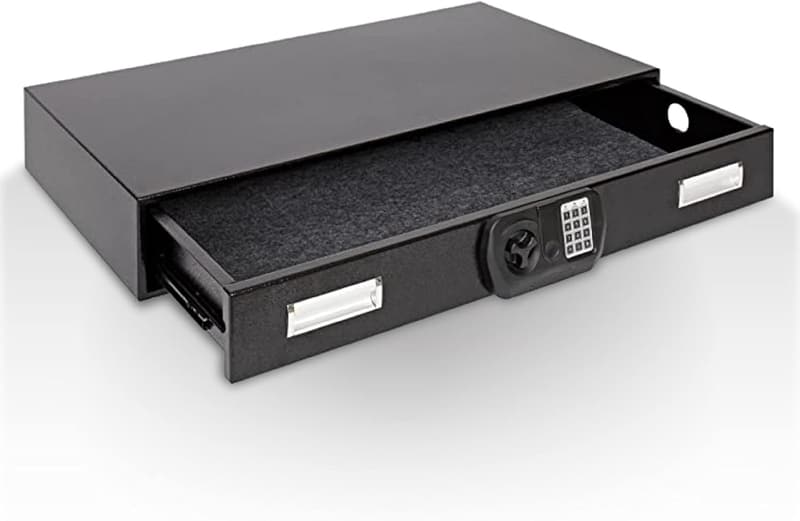 Large Under Bed Safe for Firearms & Valuables – Black