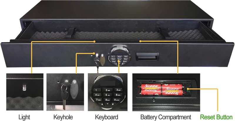 Under Bed Safe for Gun Storage and Accessories