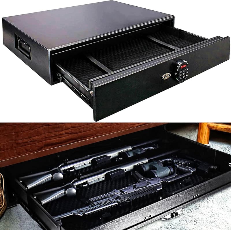 Heavy-Duty Under Bed Gun Safe for AR Rifle and Ammo