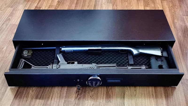 Heavy-Duty Under Bed Gun Safe for AR Rifle and Ammo