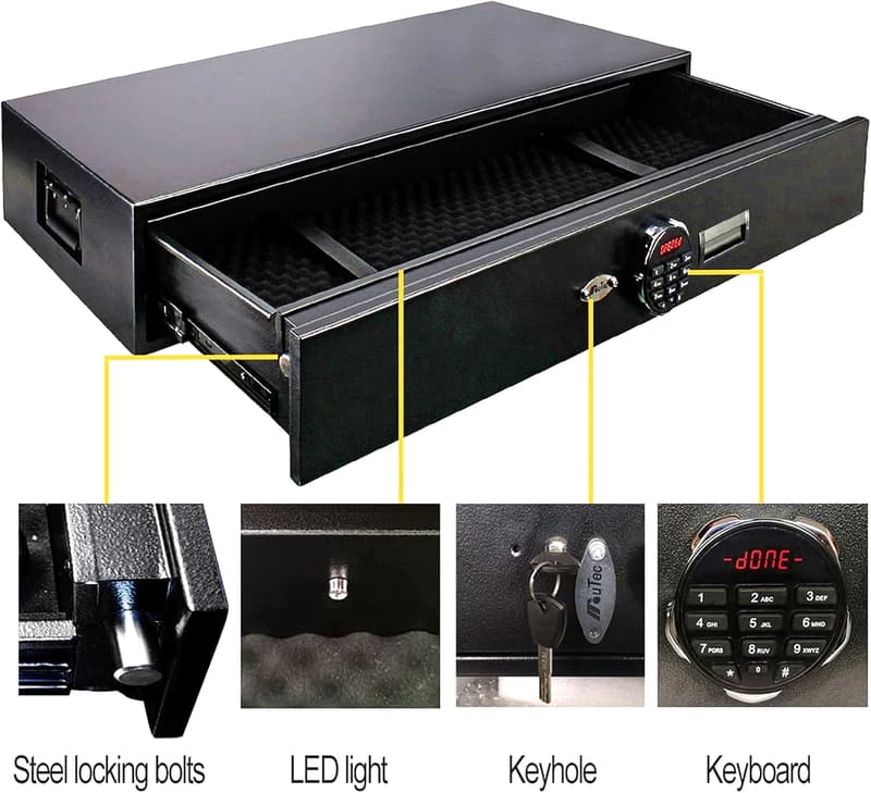 Heavy-Duty Under Bed Gun Safe for AR Rifle and Ammo