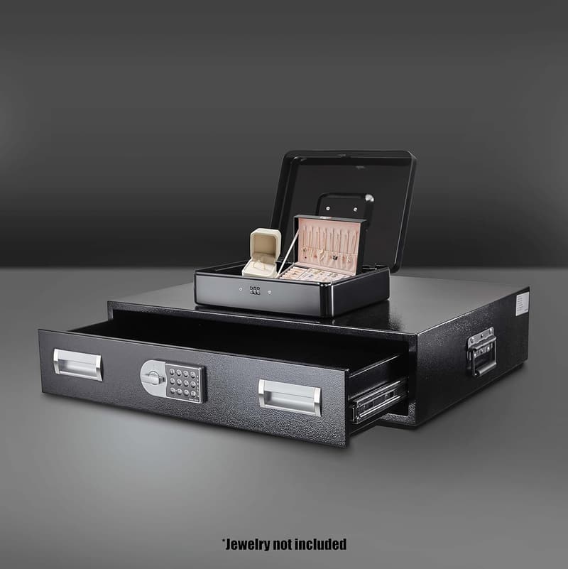 Horizontal Gun Safe Drawer for Pistols - Under Bed Storage