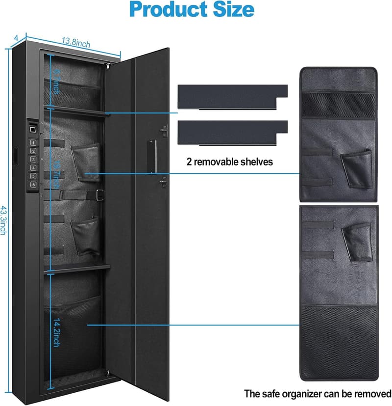 Biometric Gun Safe with Quick Access for Rifles and Pistols