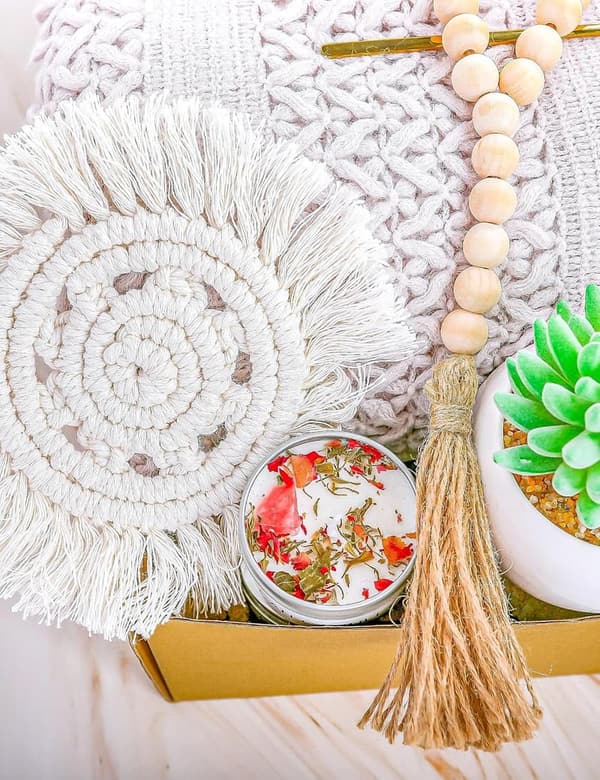 Get Well Soon Blanket Gift Basket for Women