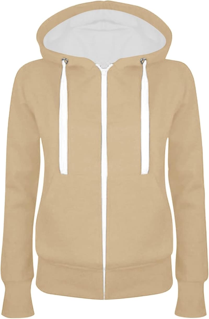 Lightweight Women's Zip-Up Hoodie with Pockets
