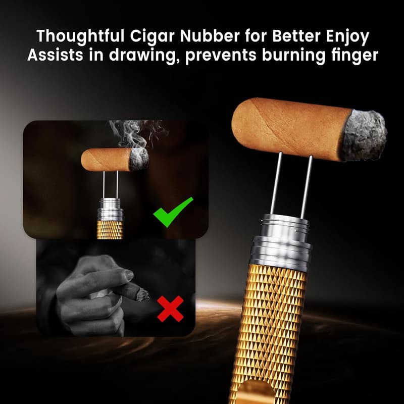 Cigar Accessories 2-Pack: Draw Enhancer Tool & Nubber