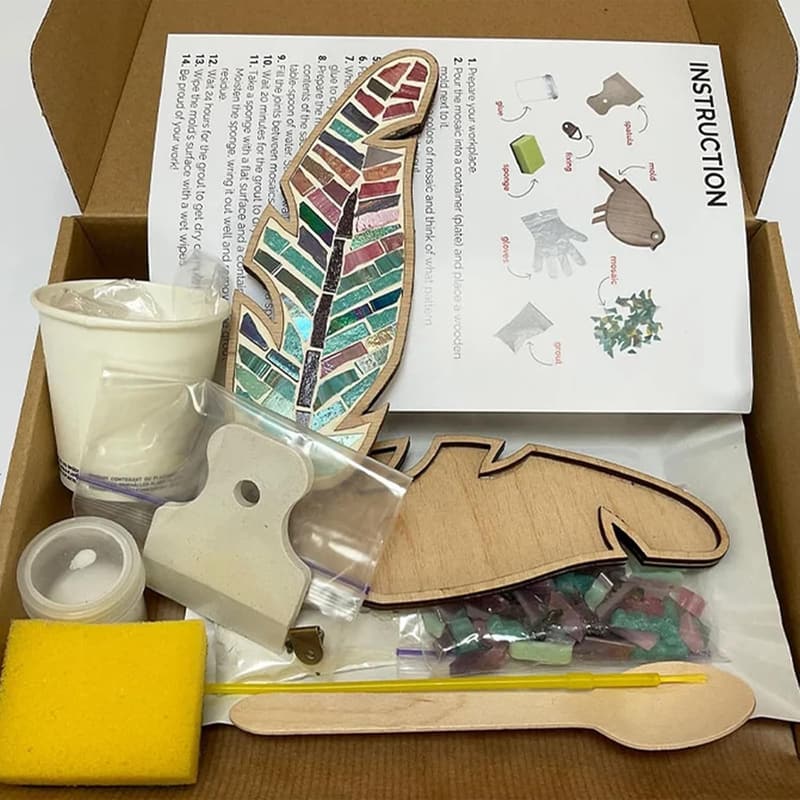 Creative DIY Mosaic Art Kit - Colorful Porcelain Tile Set for Adults