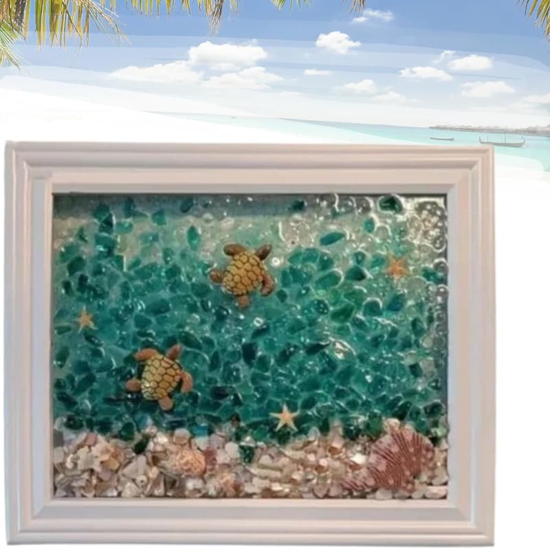 2024 Sea Glass Resin Art Kit for Adults - DIY Mosaic Decor