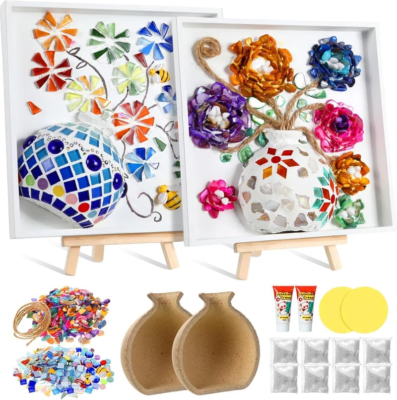 DIY Mosaic Vase Painting Kit for Adults - Creative Home Decor