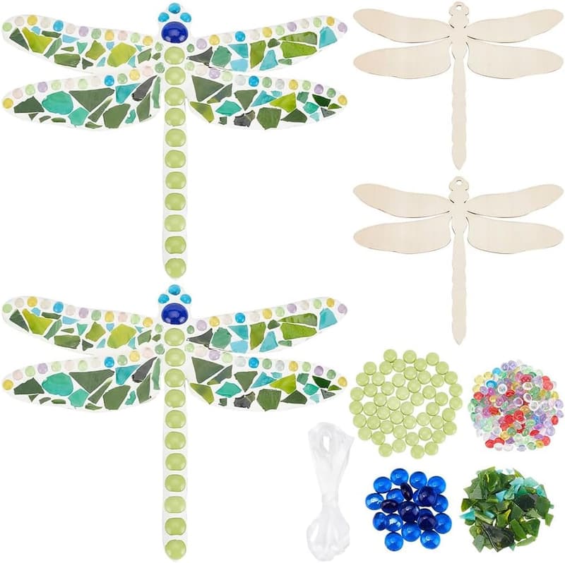 Dragonfly Mosaic Kit for Creative Christmas Decor Gift