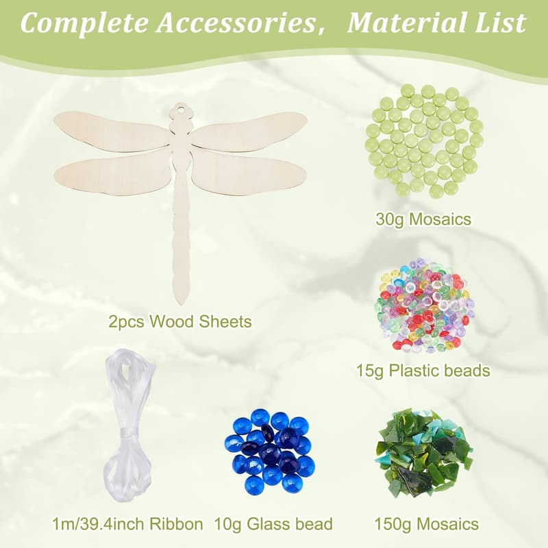Dragonfly Mosaic Kit for Creative Christmas Decor Gift