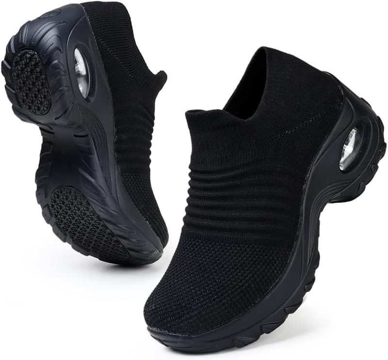 Lightweight Women's Walking Shoes with Arch Support and Breathable Knit
