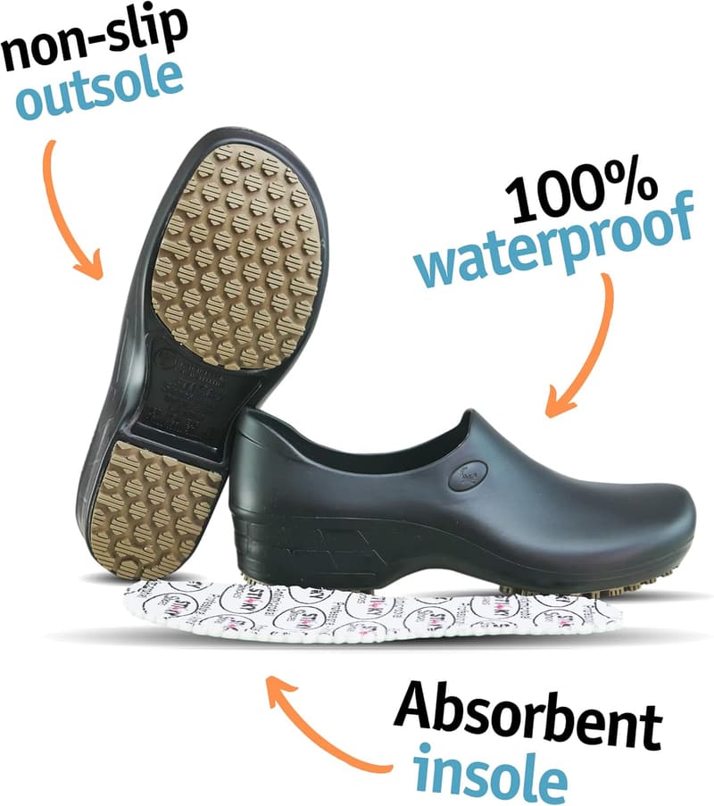 Waterproof Non-Slip Clogs for Women in Nursing and Culinary Fields