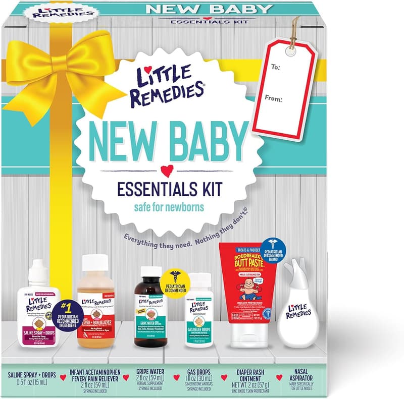 New Baby Essentials Kit with Saline Spray & Gas Relief