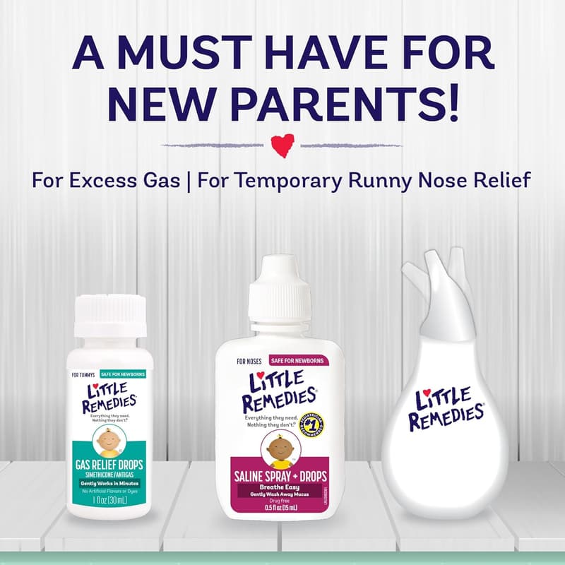 New Baby Essentials Kit with Saline Spray & Gas Relief