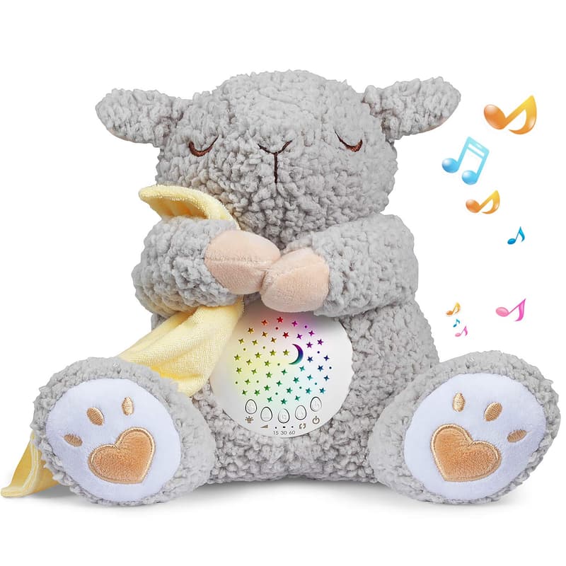 Baby White Noise Sheep Soother with Heartbeat Lullabies