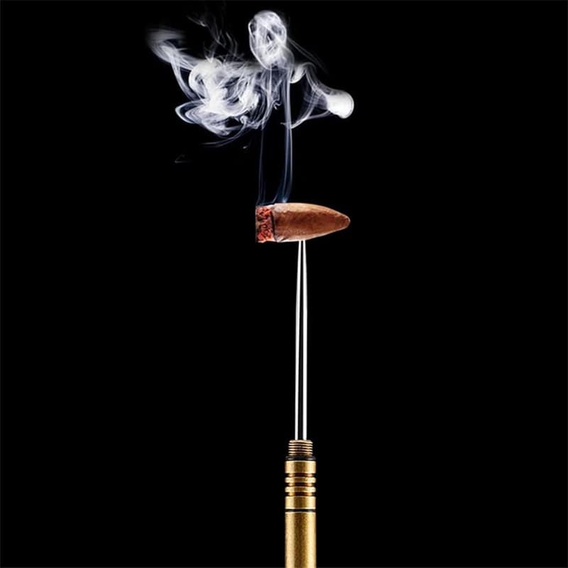 Stainless Steel Cigar Punch Tool for Enhancing Draw