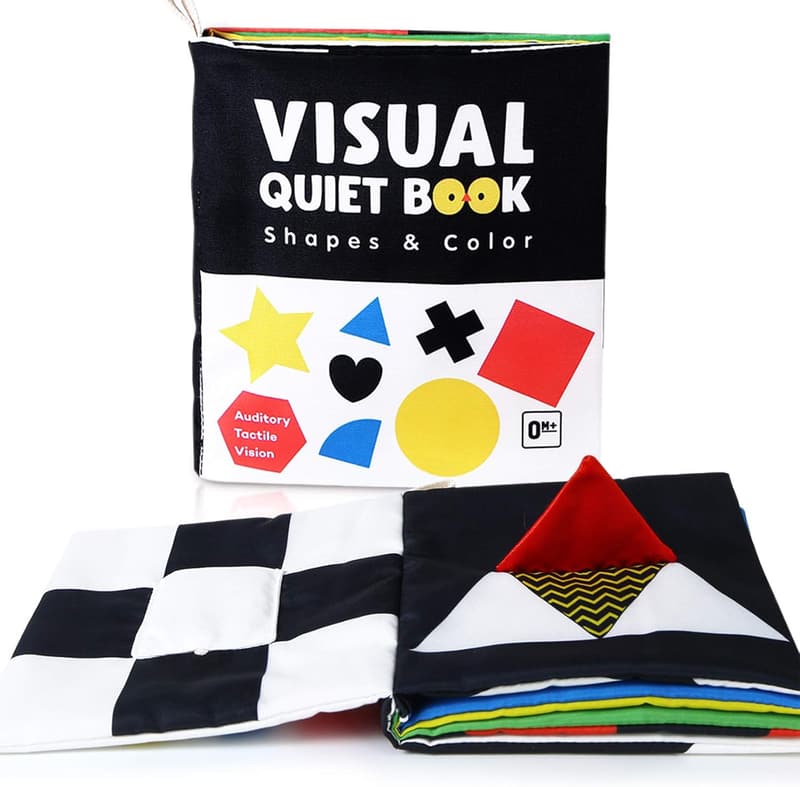 High Contrast Touch and Feel Baby Book - Montessori Sensory Toy