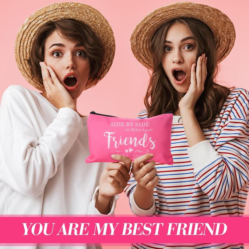 Friendship Makeup Pouches – 20 Pcs Bulk Gift Set for Women