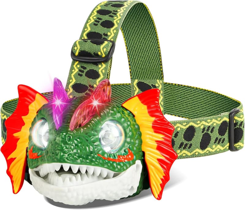 Dinosaur Headlamp LED for Kids - Birthday & Holiday Gift