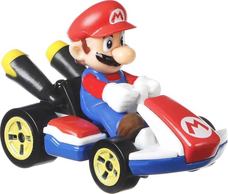 Hot Wheels Mario Kart Die-Cast Cars Set with Black Yoshi