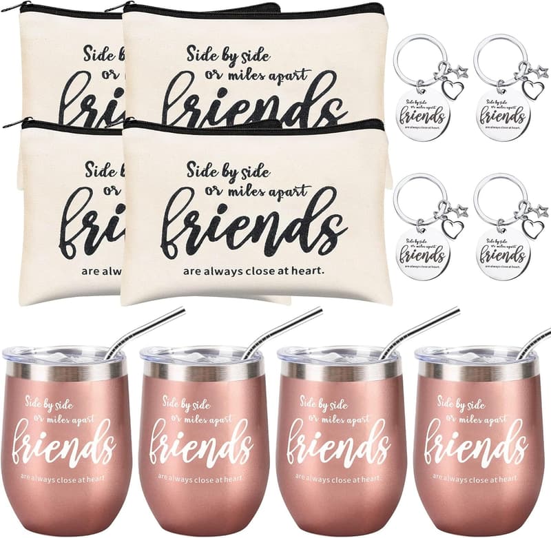 Friendship Gift Set: 12-Piece Tumblers, Bags, Keychains