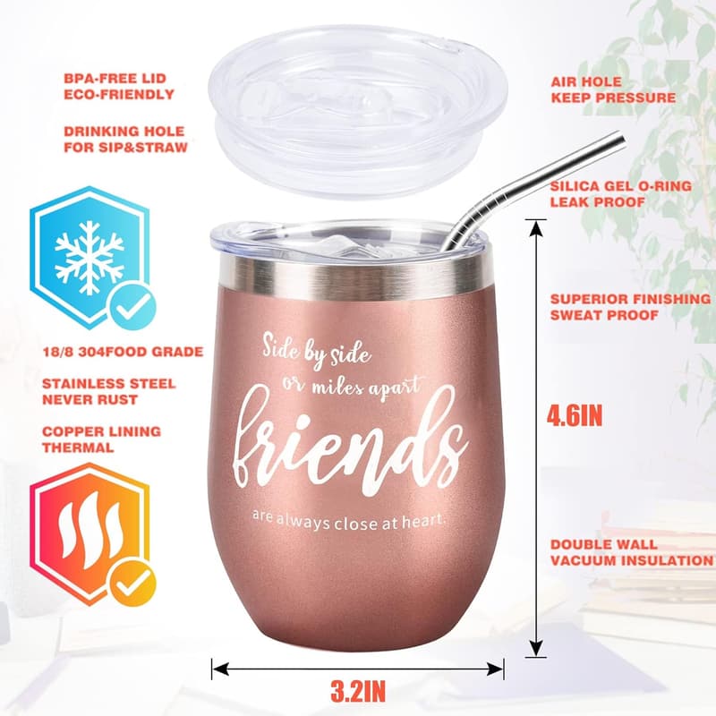 Friendship Gift Set: 12-Piece Tumblers, Bags, Keychains