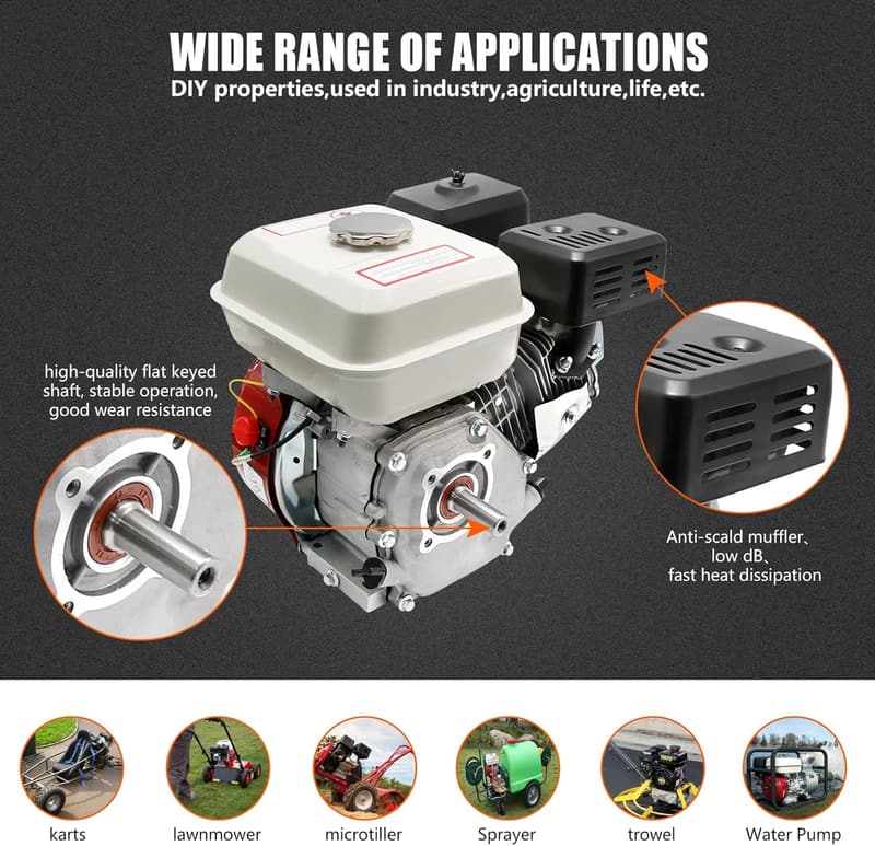 7.5HP 210cc Gas Engine with 0.787