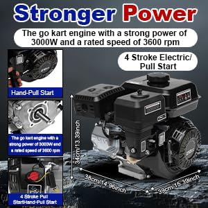 212cc 7.5HP 4-Stroke Gas Engine for Go-Karts & Lawnmowers