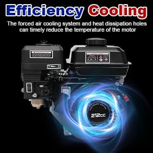 212cc 7.5HP 4-Stroke Gas Engine for Go-Karts & Lawnmowers