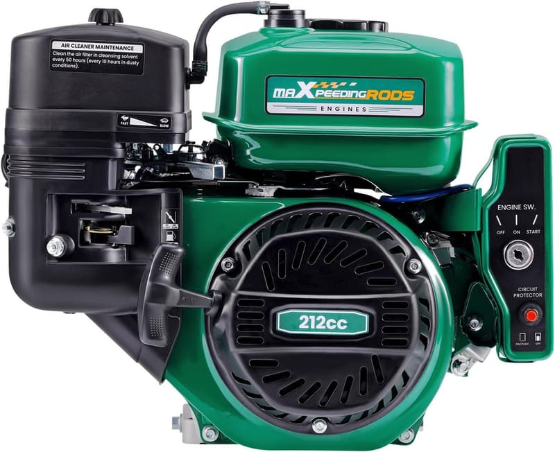 212cc Gas Engine with Electric Start for Go-Karts and Lawn Mowers