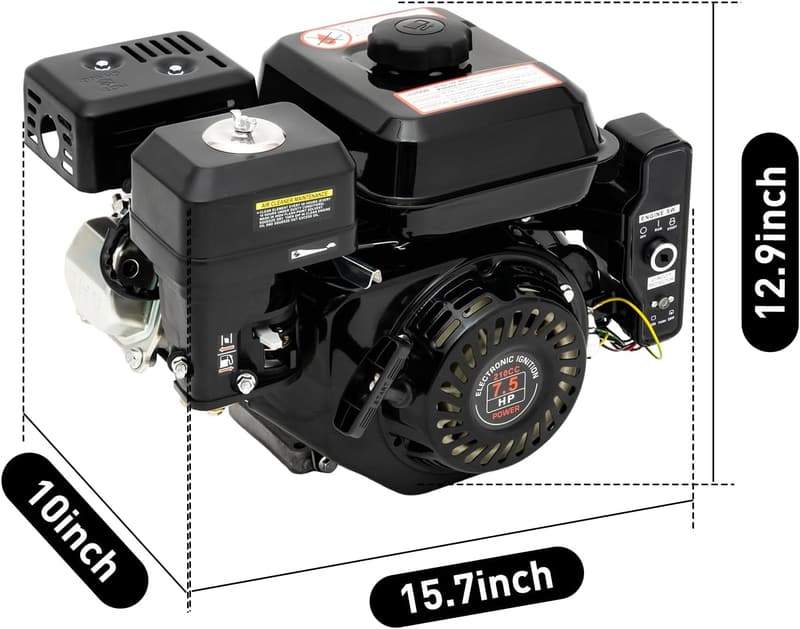 212CC 7.5 HP 4-Stroke Horizontal Engine for Go Karts & Splitters