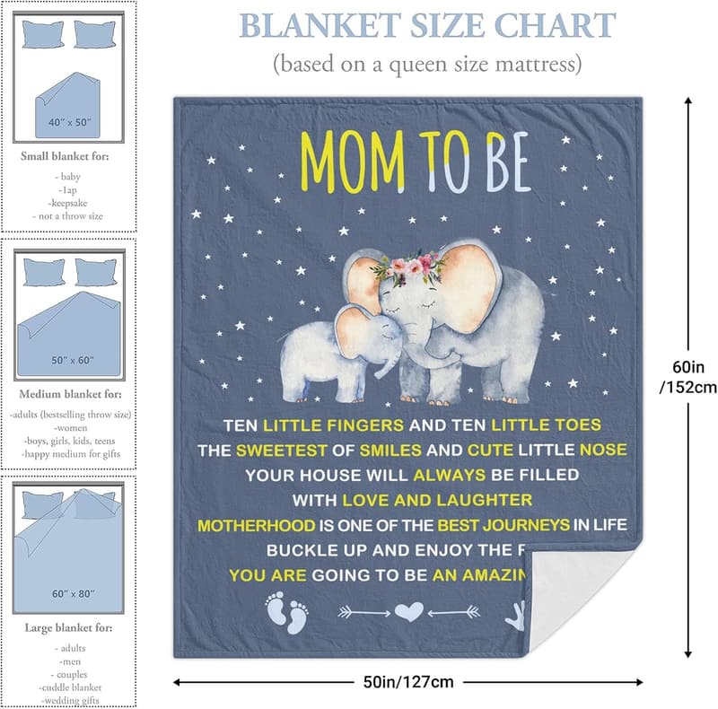 Gender Reveal Blanket for New Moms - 60