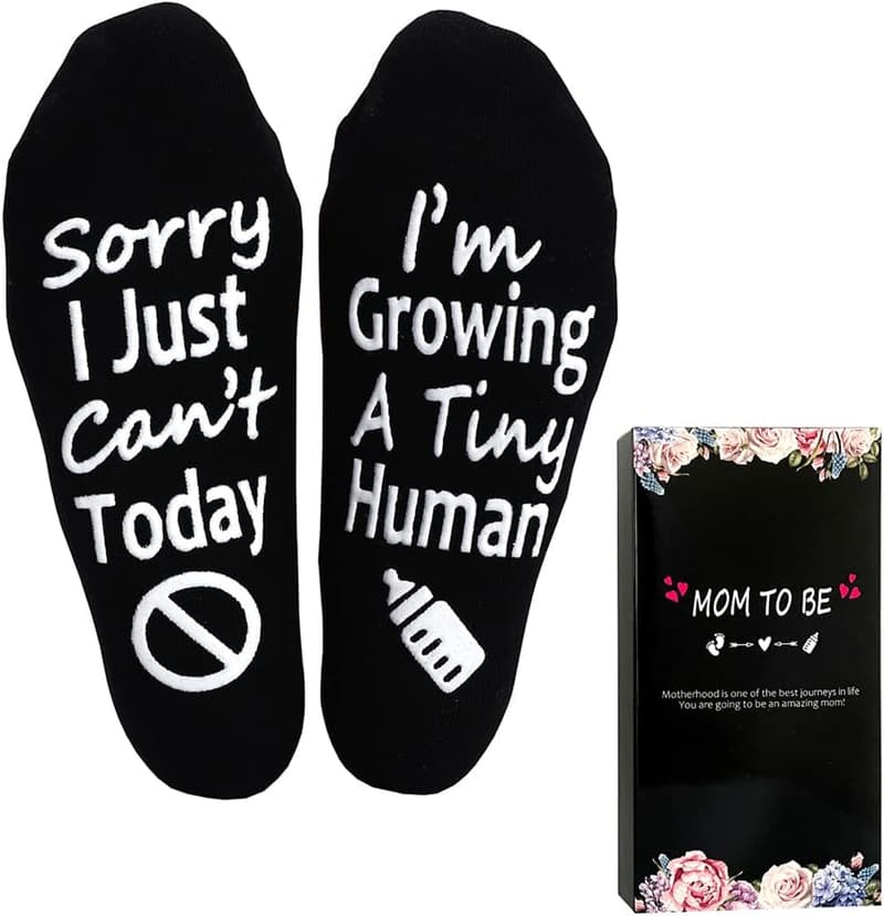 Mom to Be Gift - Funny Pregnancy Socks for New Moms