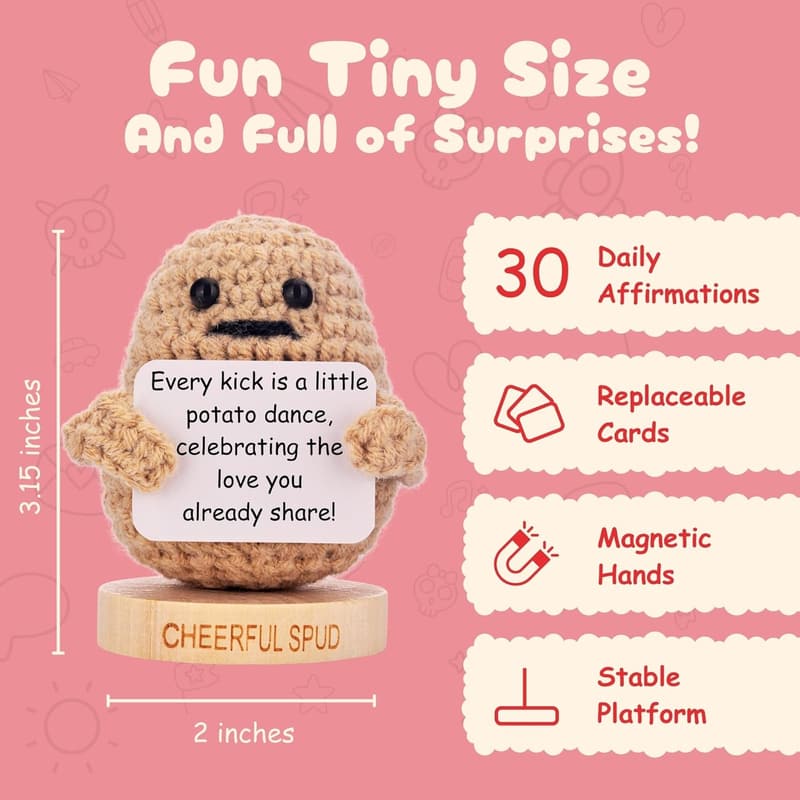 Pregnancy Gift for Moms - Positive Potato with 30 Empowering Messages