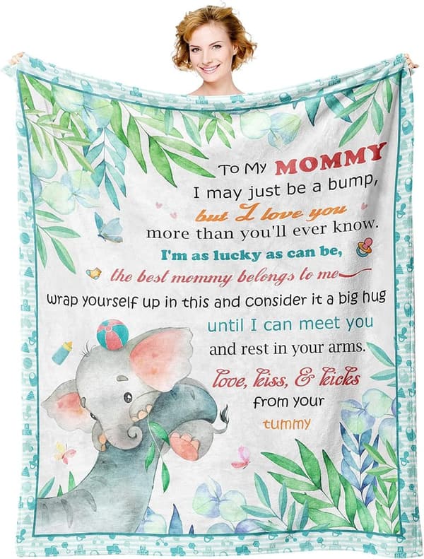 New Mom Gifts: Pregnancy Throw Blanket 60’’x50’’