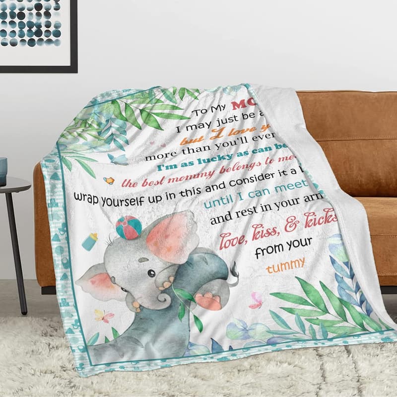 New Mom Gifts: Pregnancy Throw Blanket 60’’x50’’