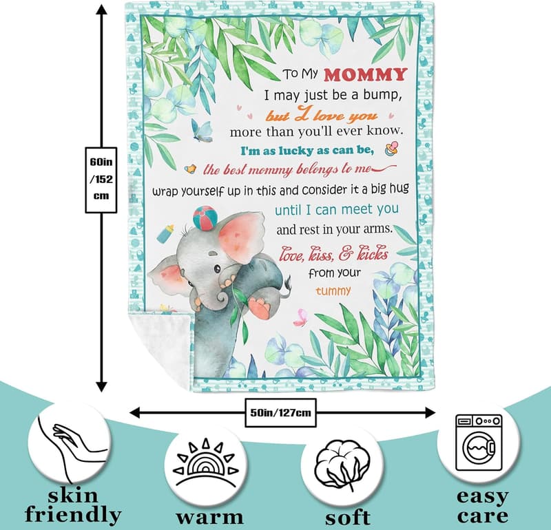 New Mom Gifts: Pregnancy Throw Blanket 60’’x50’’