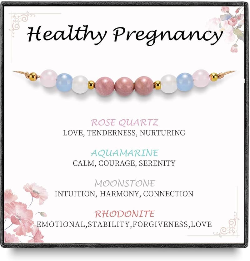 Natural Stone Bracelets for Expecting Moms - Healthy Pregnancy Gift