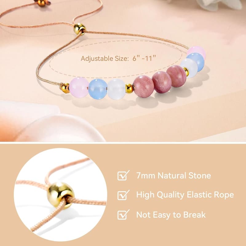 Natural Stone Bracelets for Expecting Moms - Healthy Pregnancy Gift