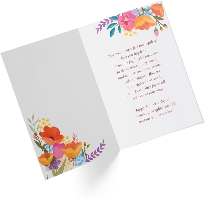 Mother's Day Card for Daughter | Painted Poppies | 5