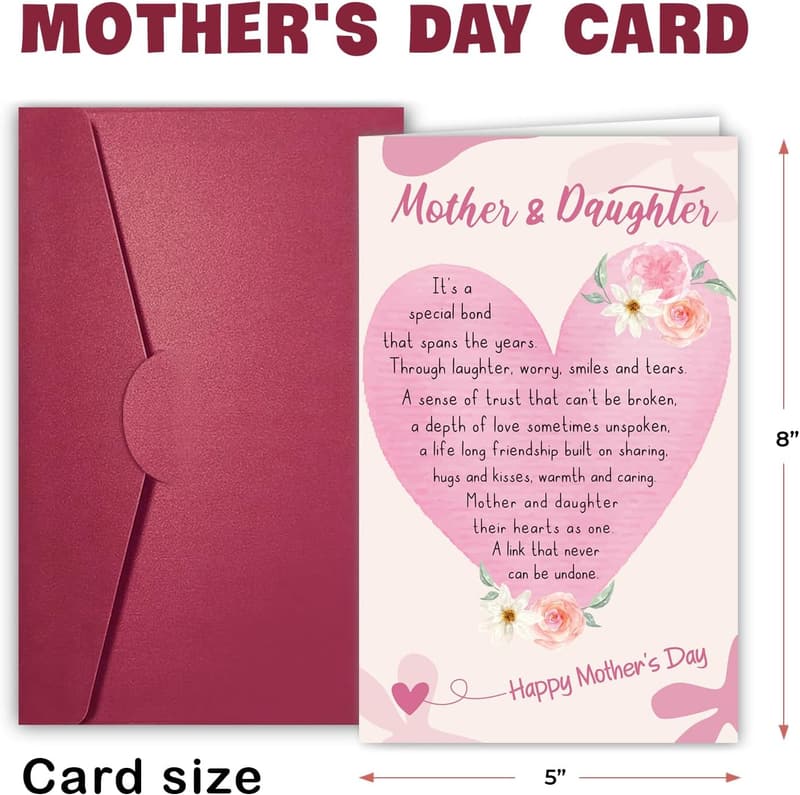 Mother's Day Card for Mom from Daughter - Heartfelt Gift