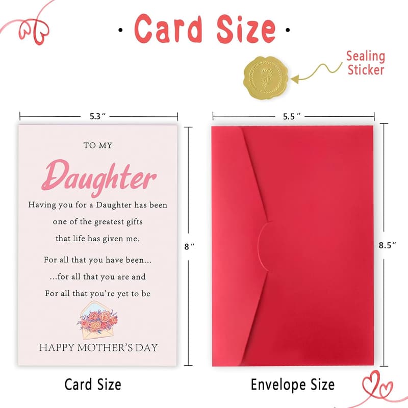 Mother's Day Card for Daughter - Heartfelt Message