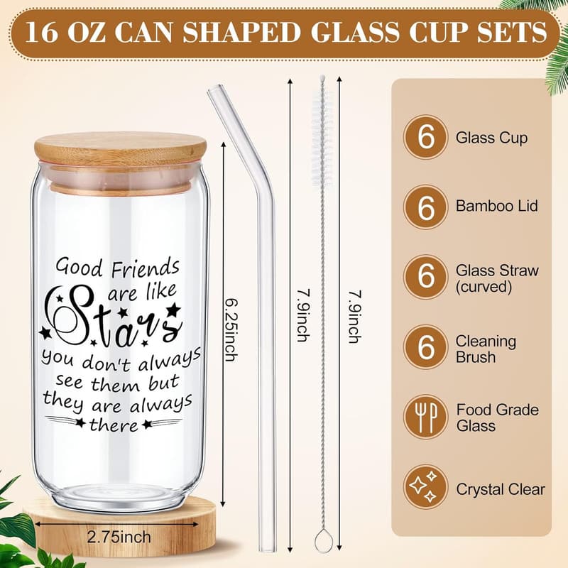 Galentine's Day Friendship Wine Glass - 16 oz Set for Women